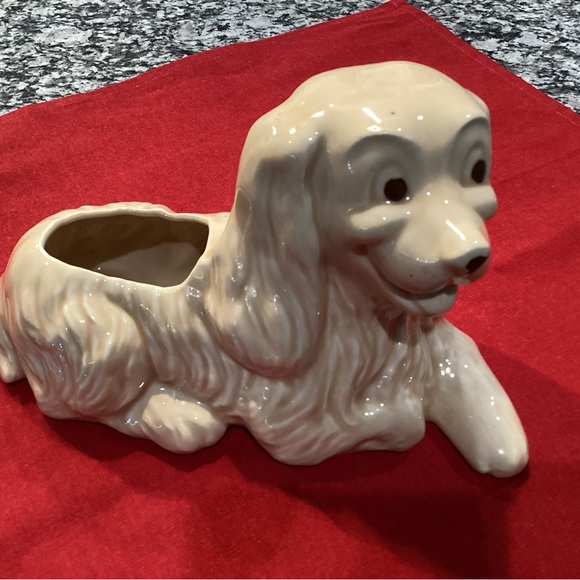 🟡 Ceramic Dog Planter, I think it’s a Cocker Spaniel, in really nice condition - Picture 1 of 10